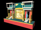 Stage structure viewed from the side 3d image